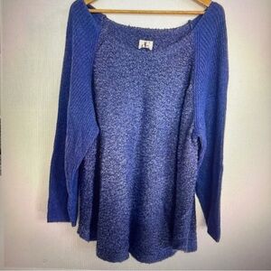 d/C Jeans Women Blue Long Sleeve Pullover Knit Sweater Size 4X